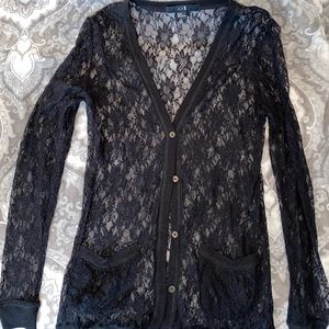 Long sleeve lace cover up